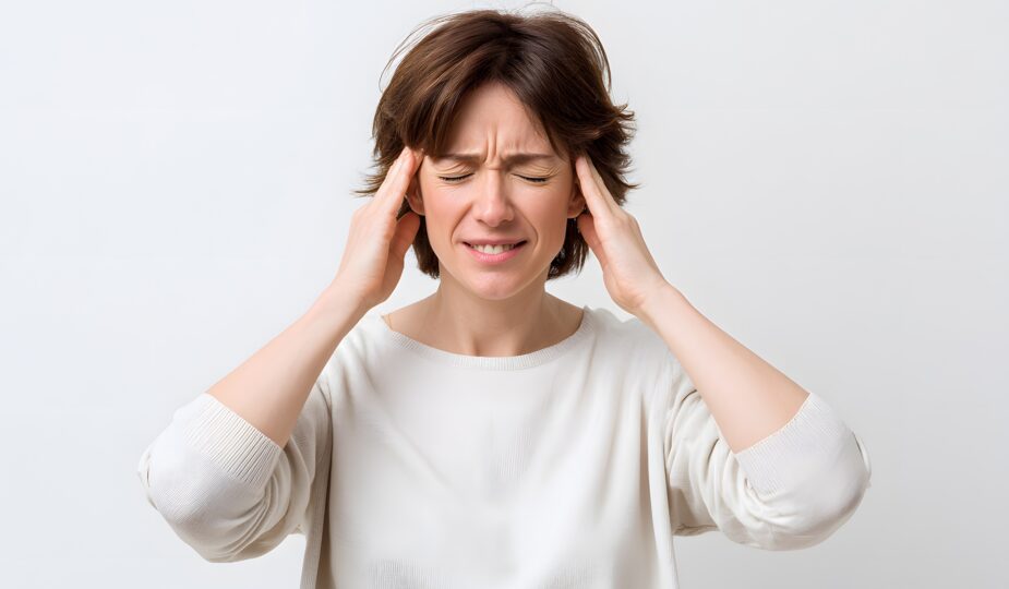 Frau mit Anzeichen von Reizueberflutung | was ist Breathwork