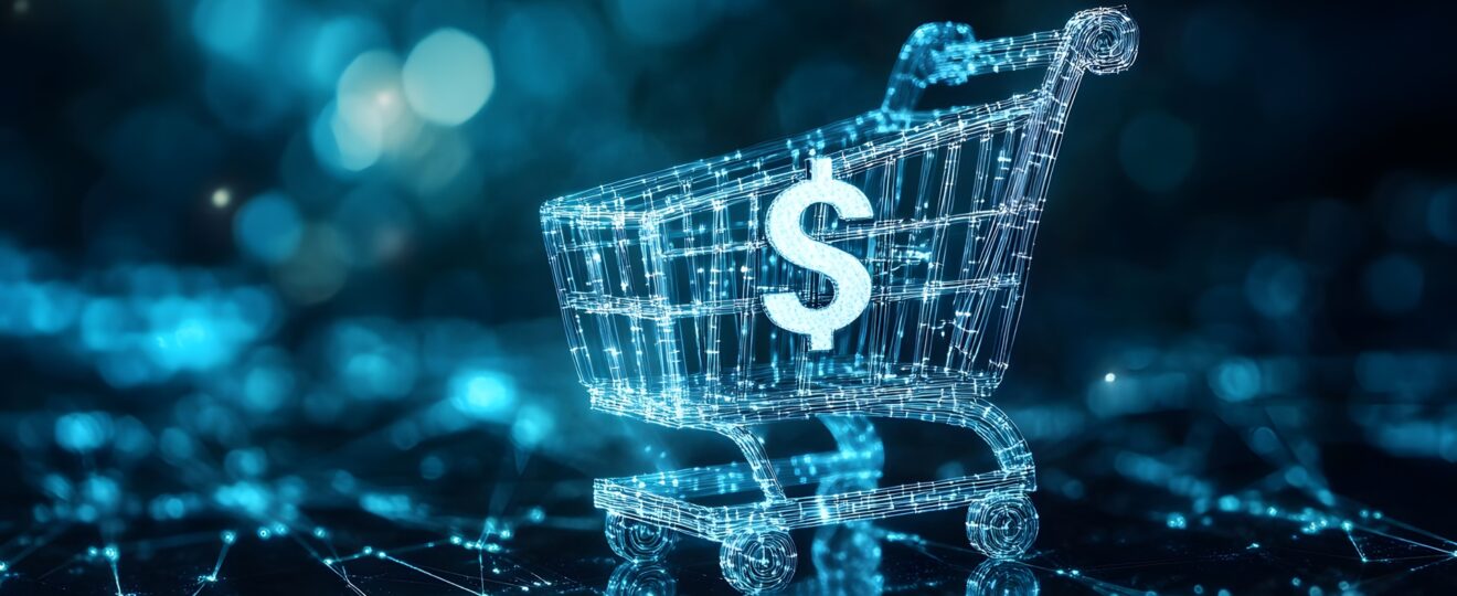 Digitaler Einkaufswagen mit Dollarzeichen | Amazon Full Service Agentur