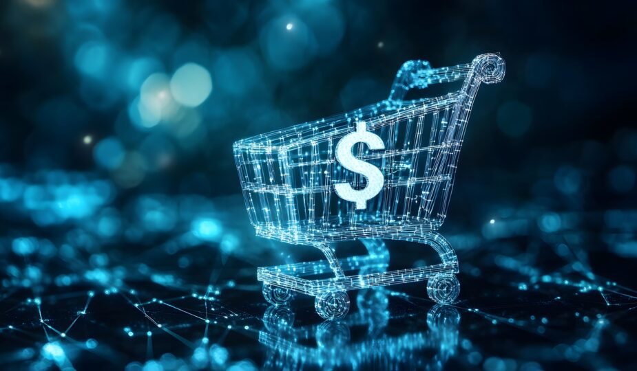 Digitaler Einkaufswagen mit Dollarzeichen | Amazon Full Service Agentur